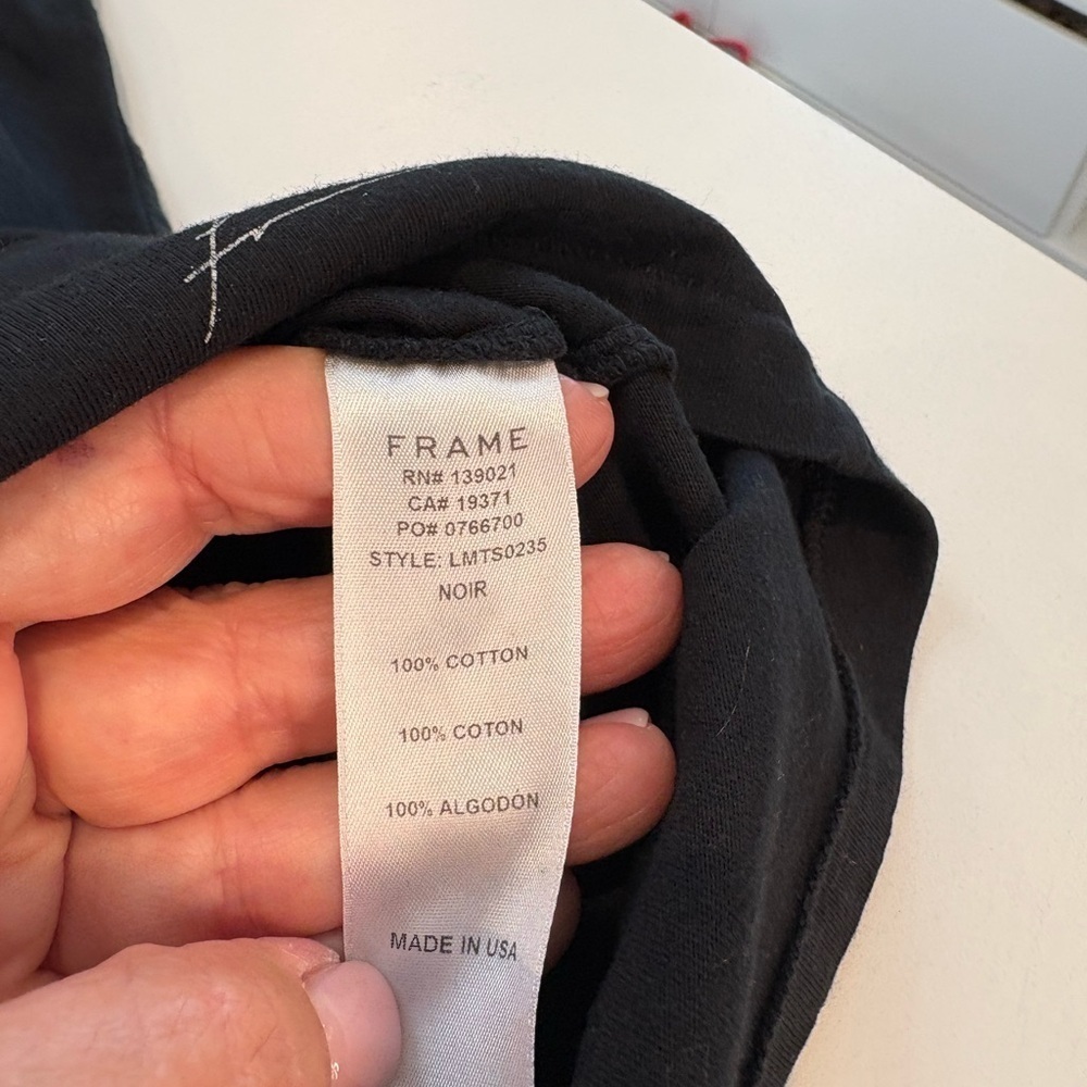 Frame Denim Black Short Sleeve Tee - Picture 4 of 7